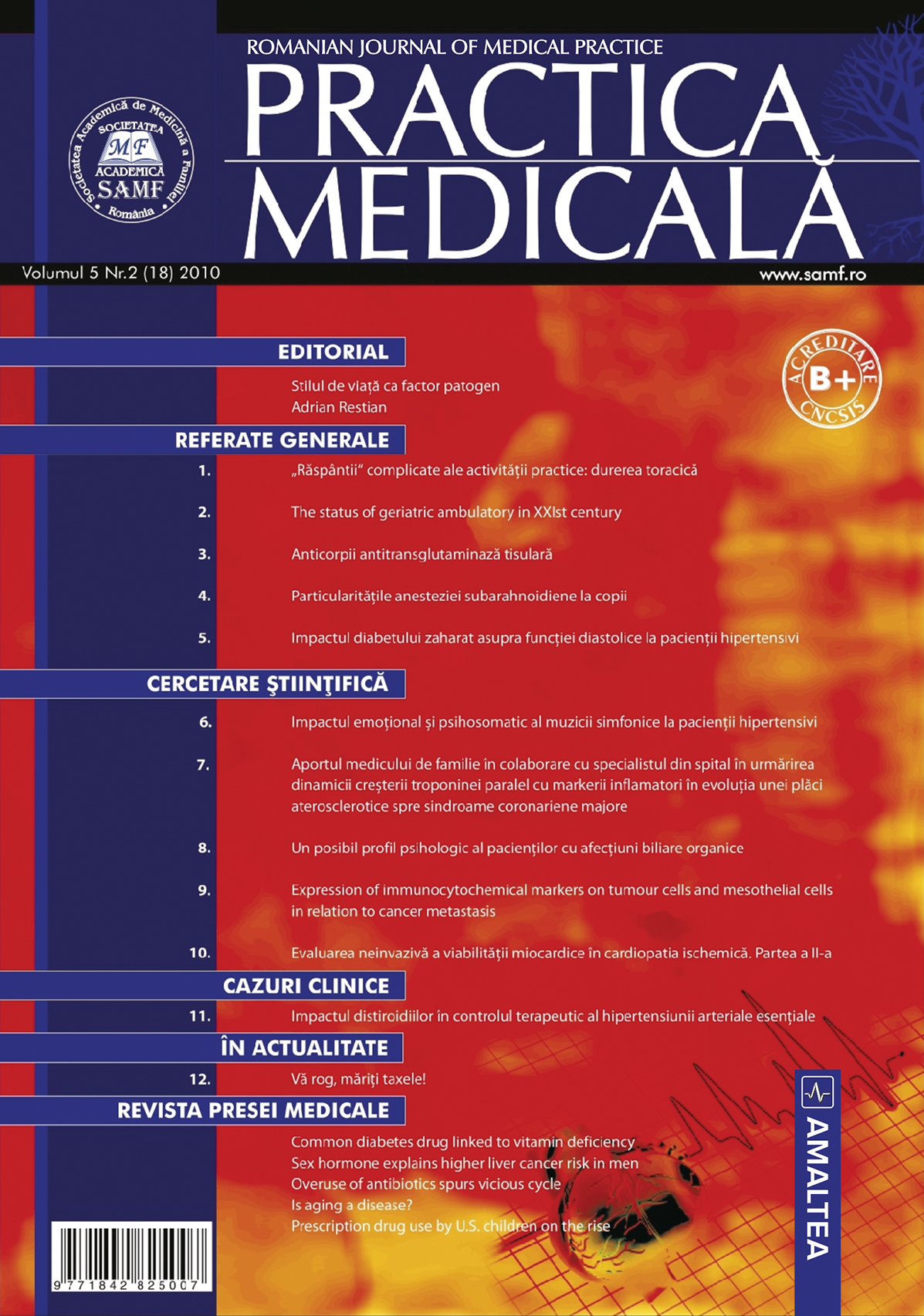 Romanian Journal of Medical Practice | Practica Medicala, Vol. V, No. 2 (18), 2010
