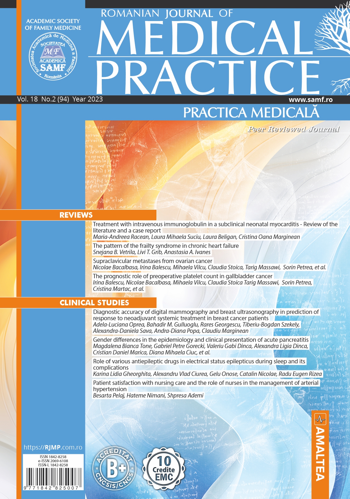 Romanian Journal of Medical Practice | Practica Medicala, Vol. 18, No. 2 (94), 2023